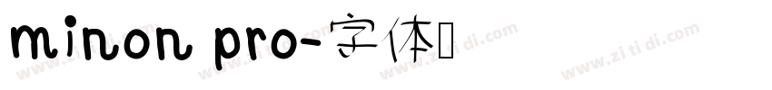 minon pro字体转换